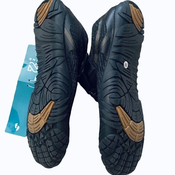 Ning Sports Black & Gold Bungee Lace Water Shoes Size 39 - Picture 6 of 10